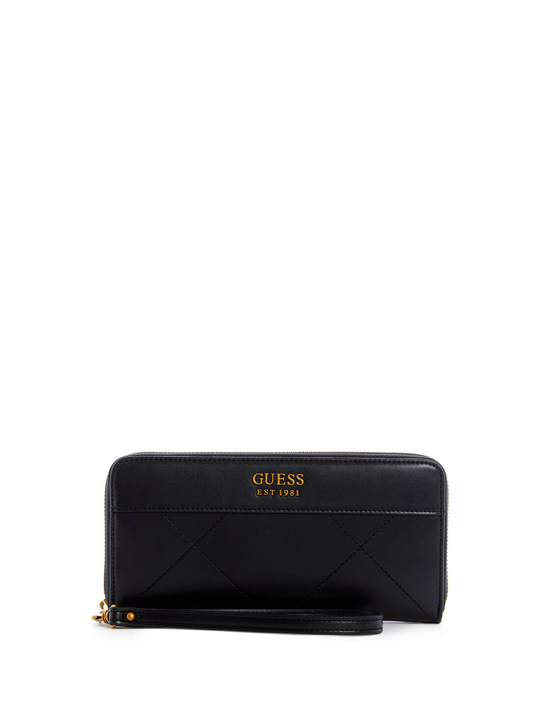 GUESS Womens Black Katey Large Wallet QA787046 Front View