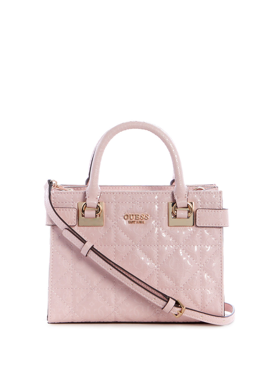 GUESS Womens Pink Malia Mini Satchel Bag GG848876 Front View