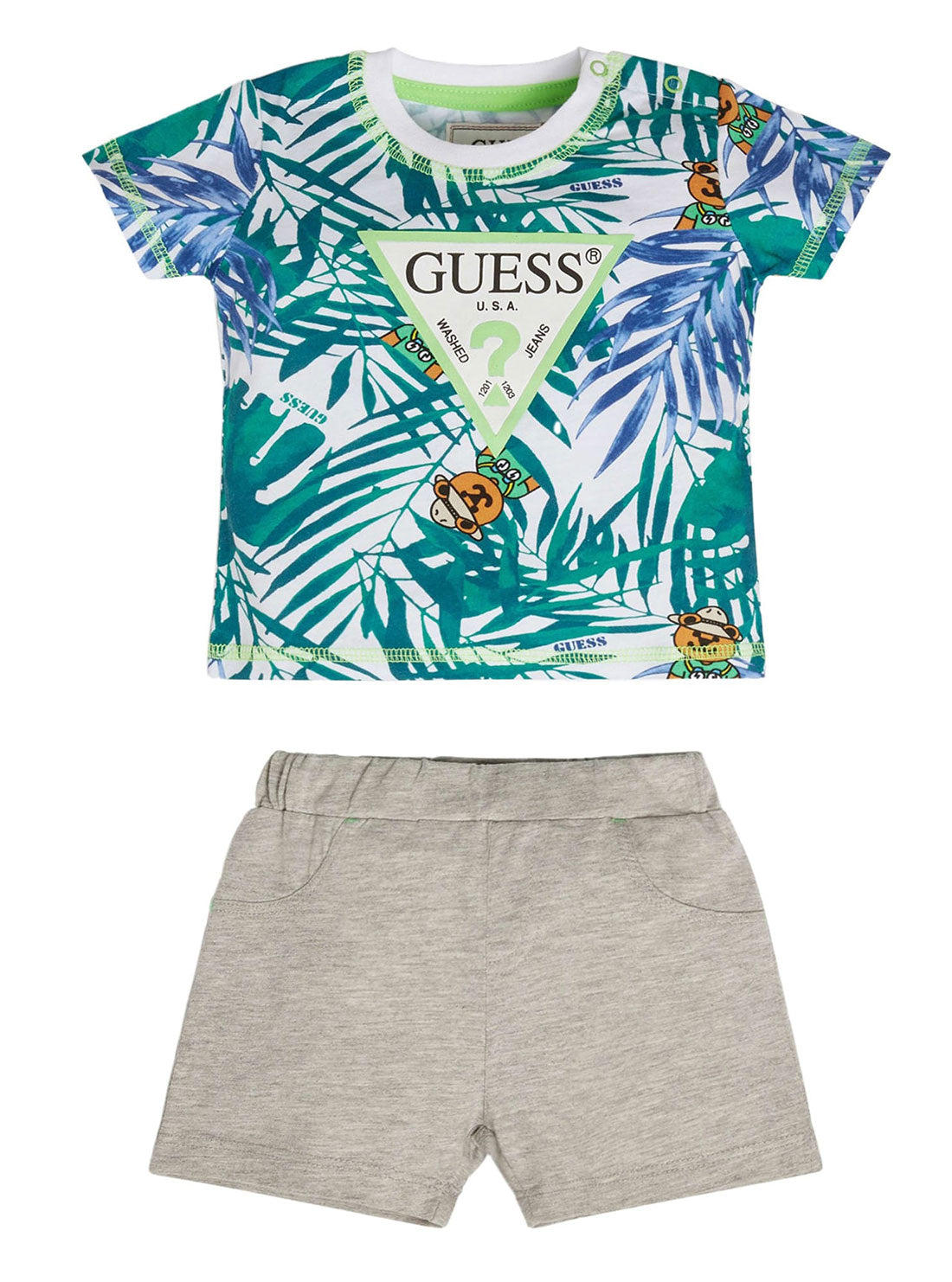 GUESS Baby Boy Tropical T-Shirt And Shorts 2-Piece Set (3-18m) I2GG00K8HM3 Front View