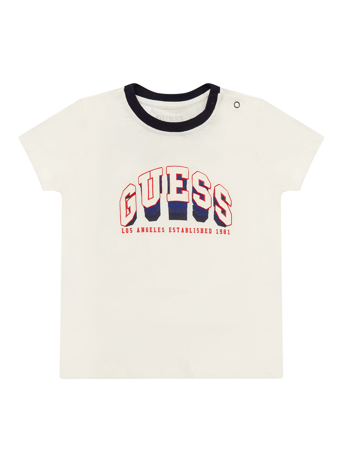 GUESS Baby Boy White Shadow Logo T-Shirt 6-24m I2RI01K8HM0 Front View