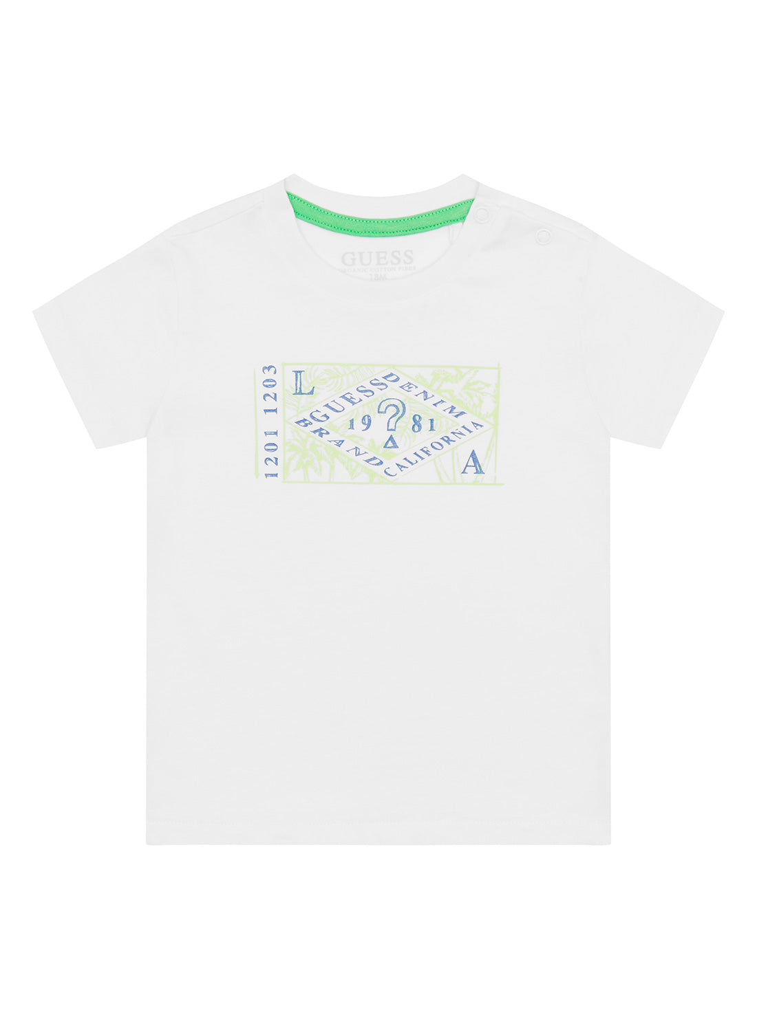 GUESS Baby Boy White Tree Logo T-Shirt (3-18m) I2GI06K8HM0 Front View