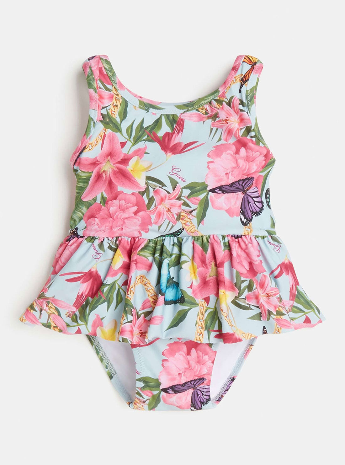 Green Floral Butterfly One Piece Swimsuit (6-24m)