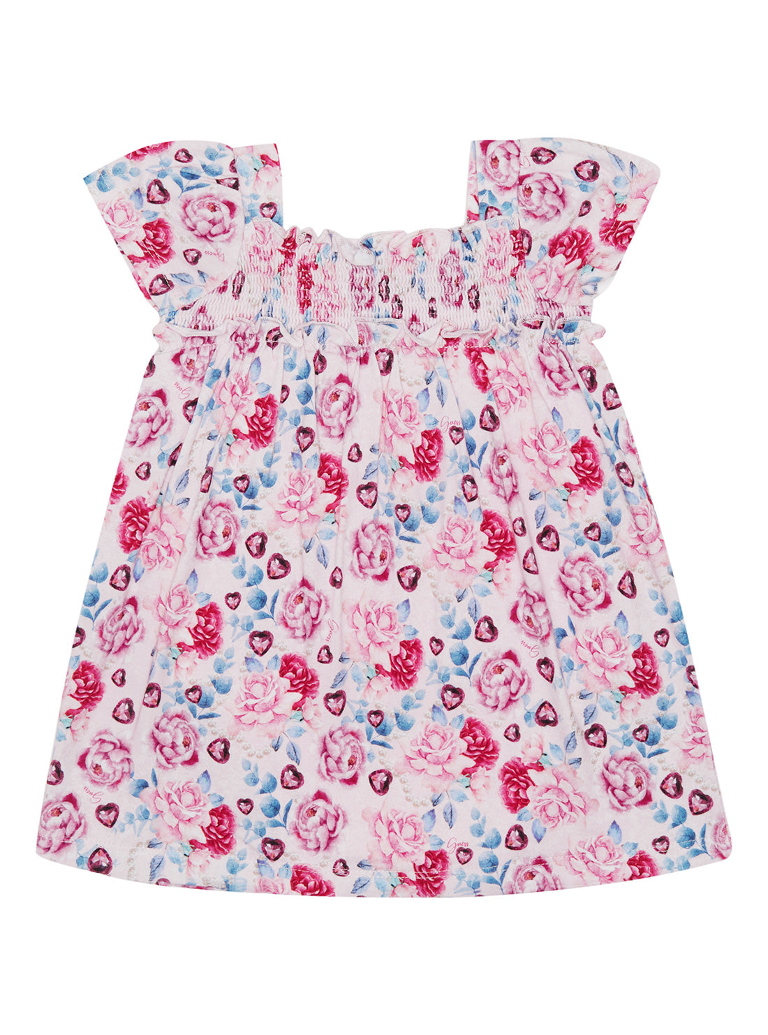 Flower Pink Print Dress (0-12m)