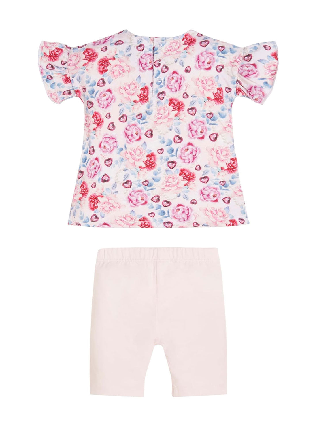 Flower Pink Print T-Shirt And Leggings 2-Piece Set (6-24m)