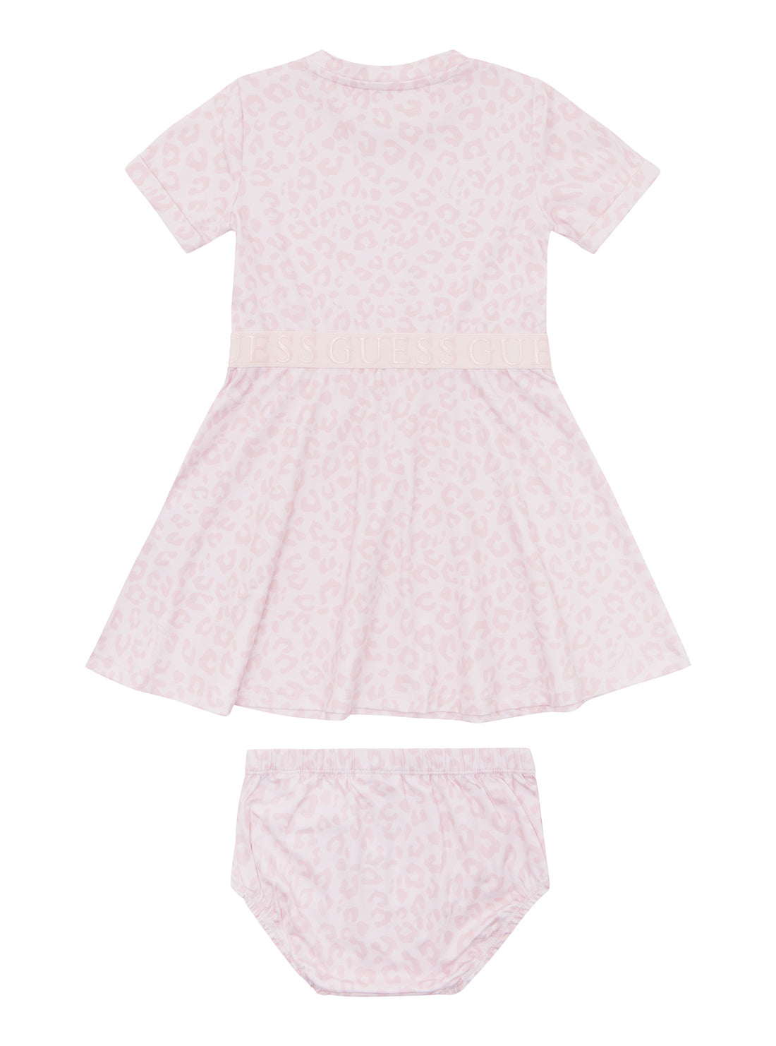 GUESS Baby Girl Pink Dress And Panties 2-Piece Set (3-18m) A2YK08KAZM0 Back View
