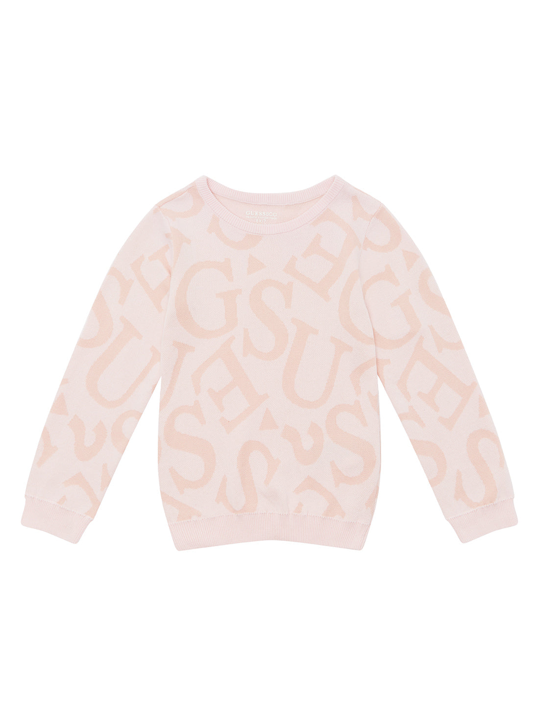GUESS Baby Girl Pink Logo Jumper (2-7) H2YT05Z2NN0 Front View