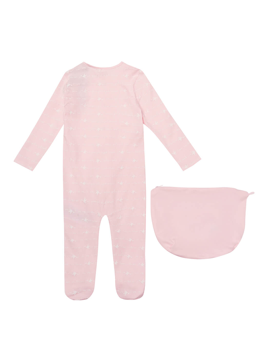 GUESS Baby Girl Pink White Birds Onesie (0-12m) H2RW08KA6W Back View