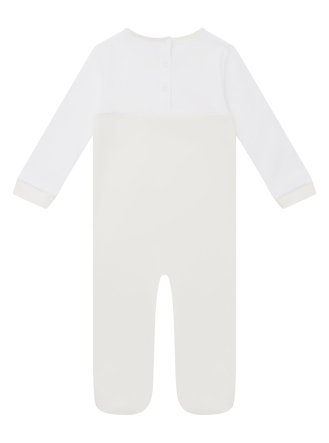 GUESS Baby Girl Salt White Coloured Logo Overall Onesie (0-12m) H2YW05KA6W3 Back View
