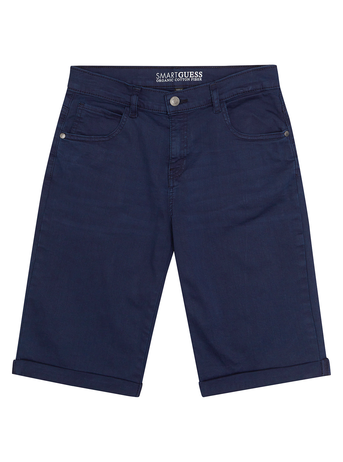 GUESS Big Boy Blue Stretch Denim Shorts (7-16) L1RD03WE620 Front View