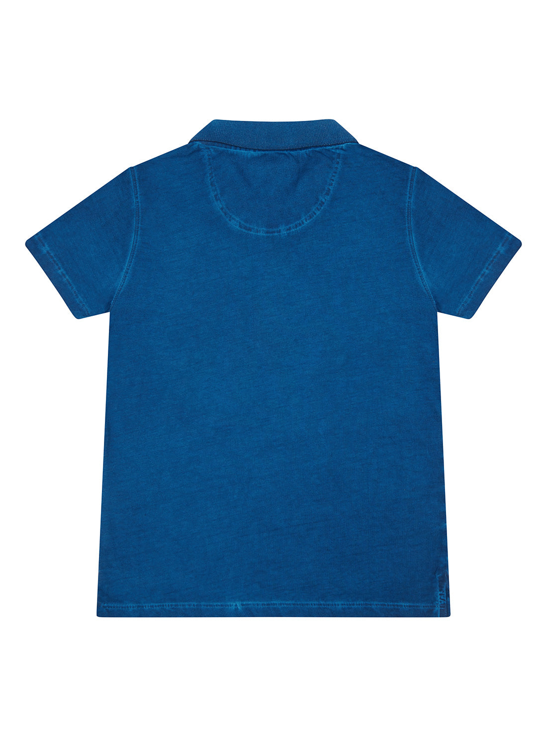 GUESS Big Boy Blue Washed Polo T-Shirt (8-16) L2GP05K5M20 Back View