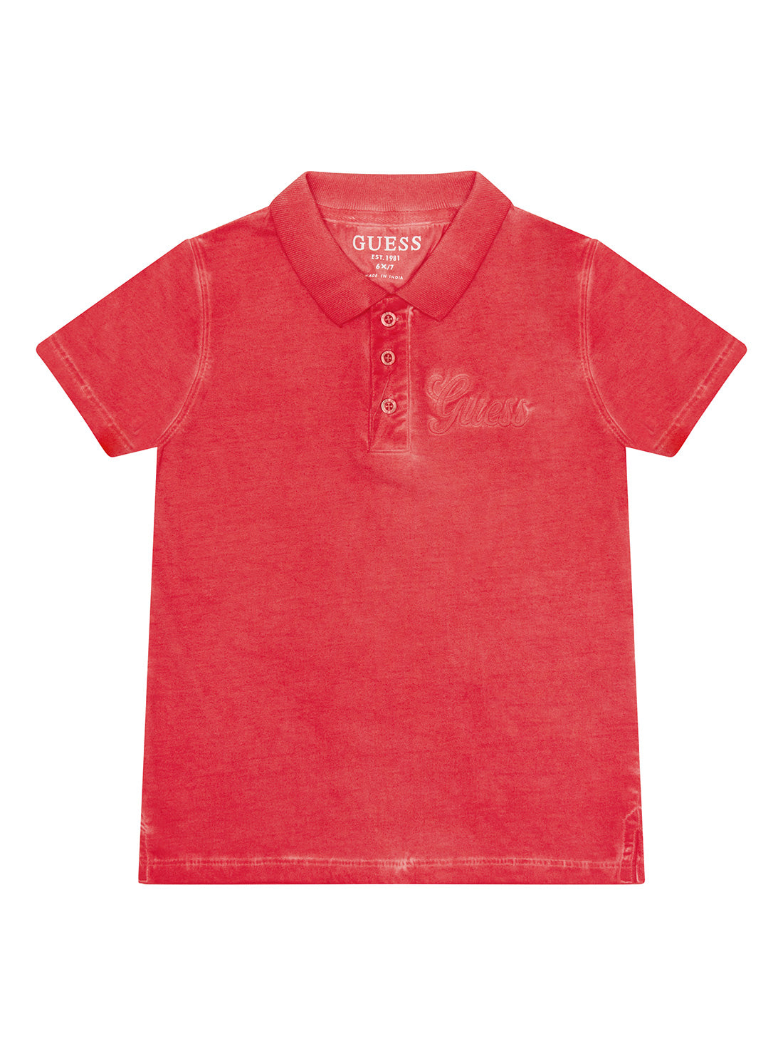 Pink Washed Polo T-Shirt (8-16)