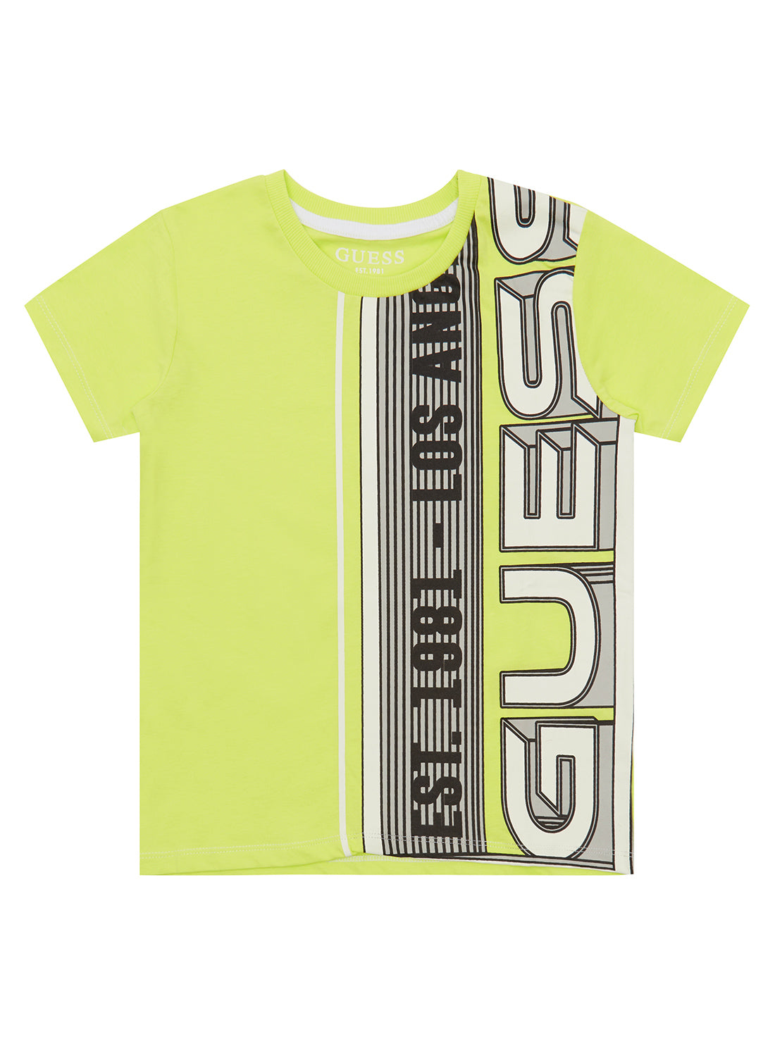 GUESS Big Boy Yellow Logo Print T-Shirt (2-7) N2BI00I3Z13 Front View