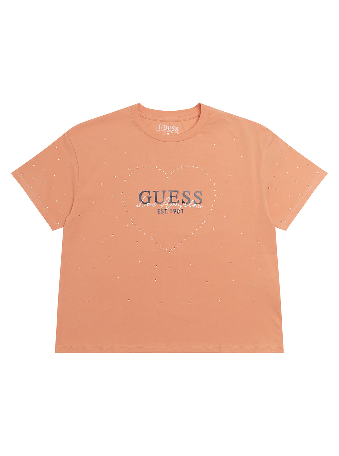 GUESS Big Girl Fuji Sunrise Crystal Logo T-Shirt (7-16) J2BI44J1311 Front View