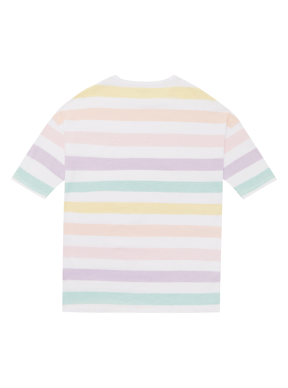 GUESS Big Girl Pastel Stripe Pink Pearl T-Shirt (7-16) J2YI33K6XN1 Back View