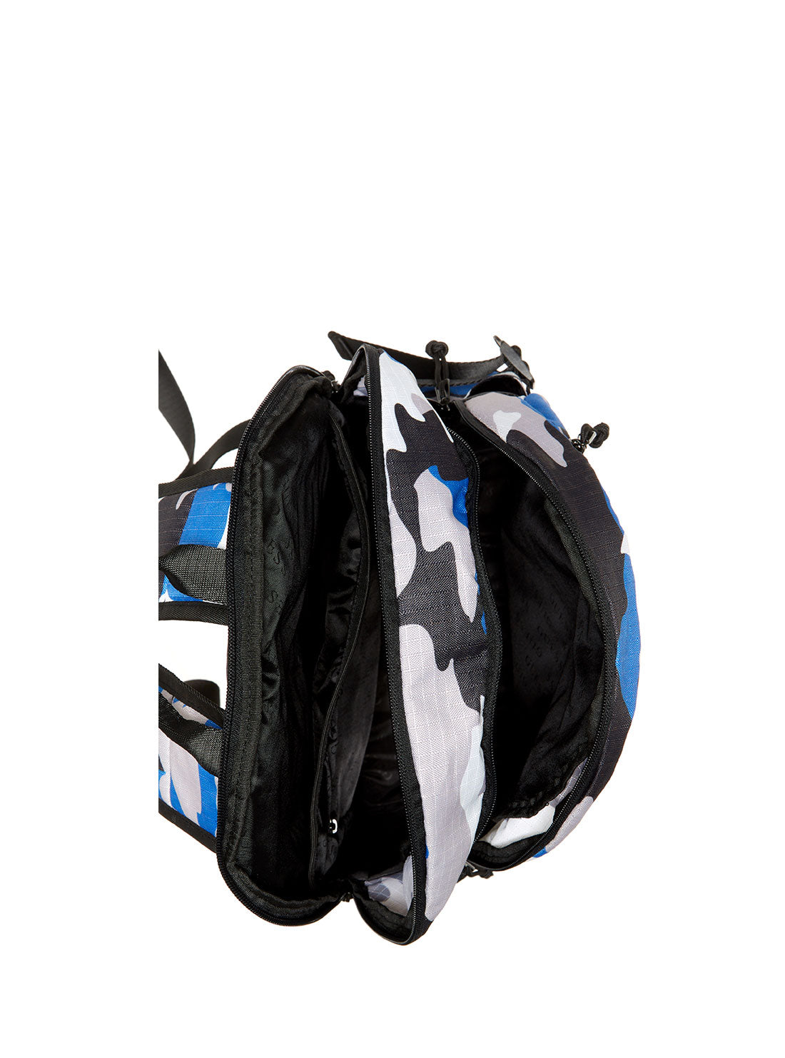 GUESS Mens Blue Camo Expedition Backpack PO835798 Inside View