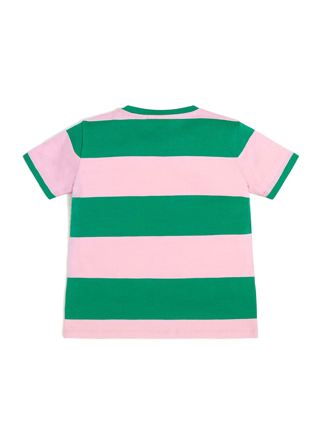 GUESS Boy Green Matcha Multi Striped T-Shirt (4-14) L2YI54K9XF1 Back View