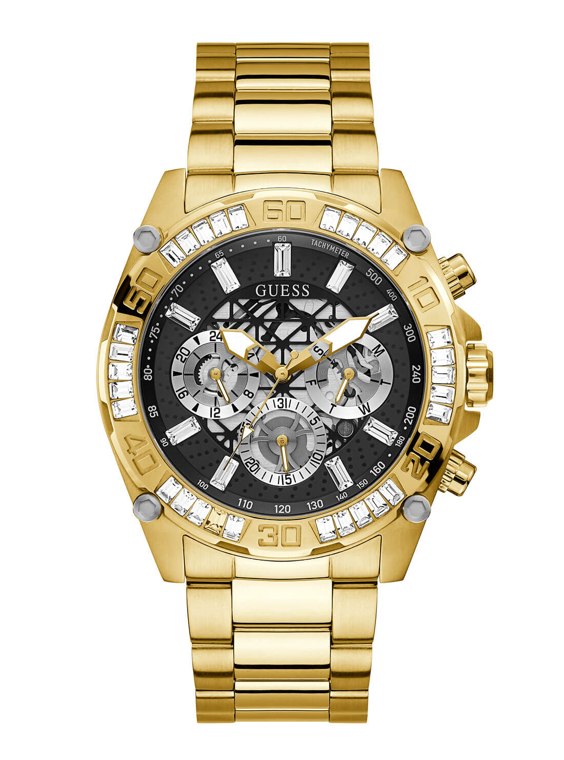 GUESS Mens Gold Trophy Watch GW0390G2 Front View