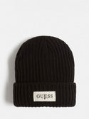 GUESS Kids Black 1981 Logo Beanie L1BZ00Z2QP0 Front View