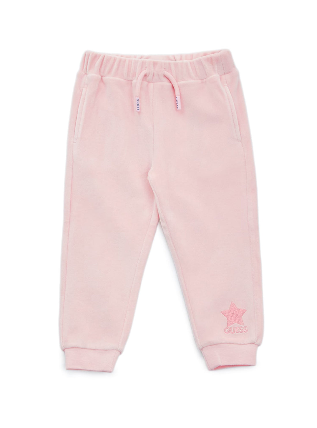 GUESS Kids Pink Chenille Trackpants (2-7) Front View