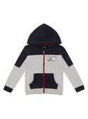 GUESS Little Boy Blue Grey Combo Active Jacket (2-7) N2YQ02K8640 Front View