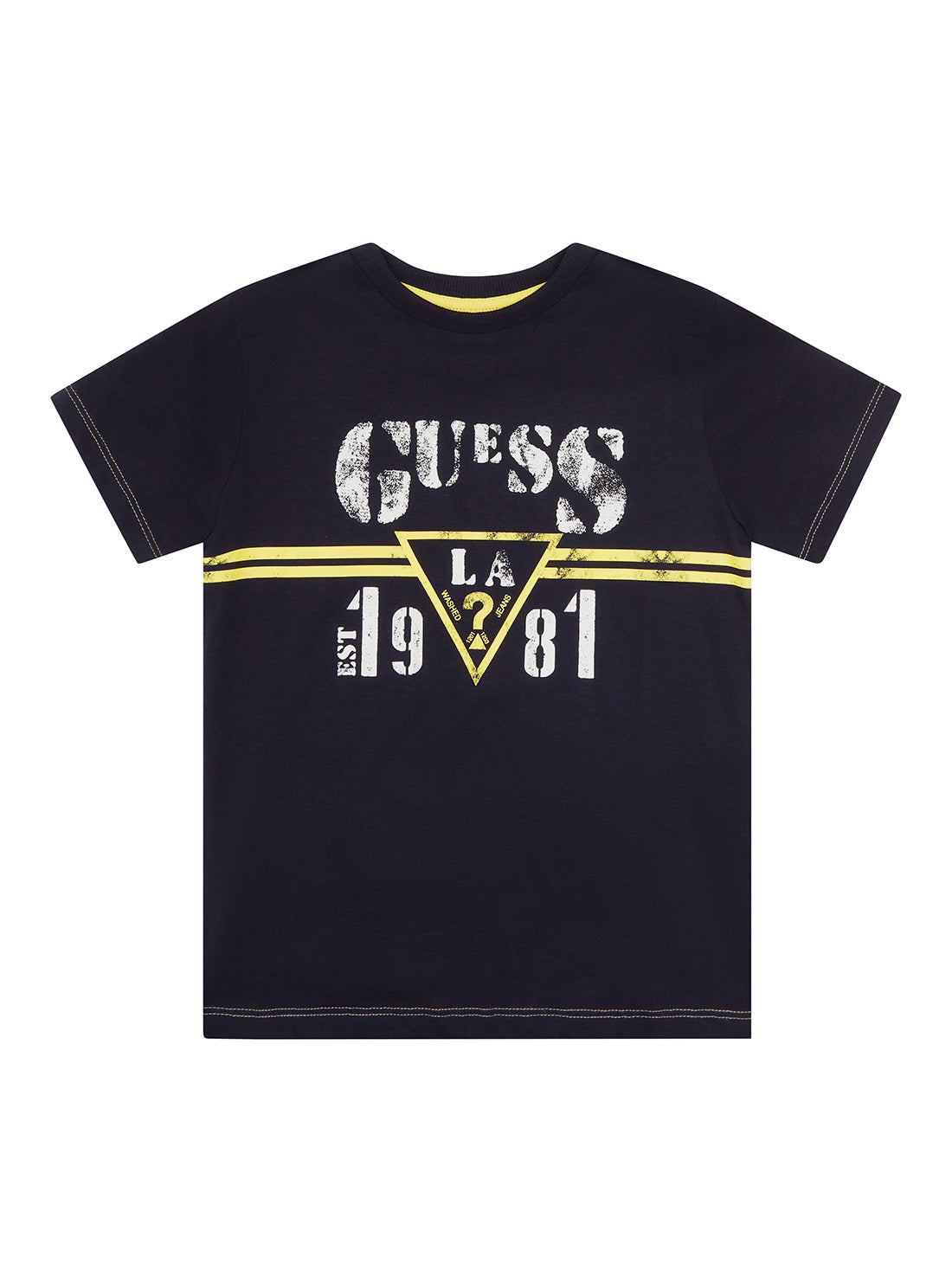 GUESS Little Boys Black LA Logo T-Shirt (2-7) N2RI15K8HM0 Front View