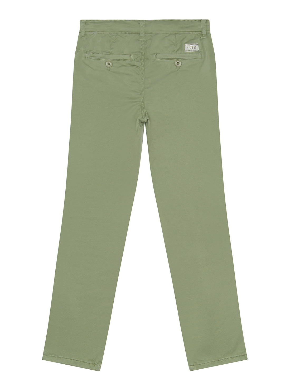 GUESS Little Boy Green Sateen Chino Pants (2-7) N2GB01WEHX3 Back View