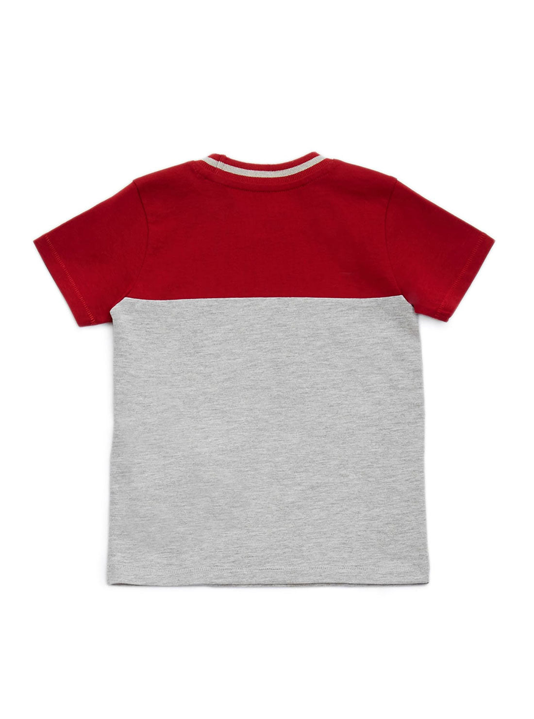 GUESS Little Boy Grey Orange Combo Logo T-Shirt (2-7) N2YI06K9N50 Back View