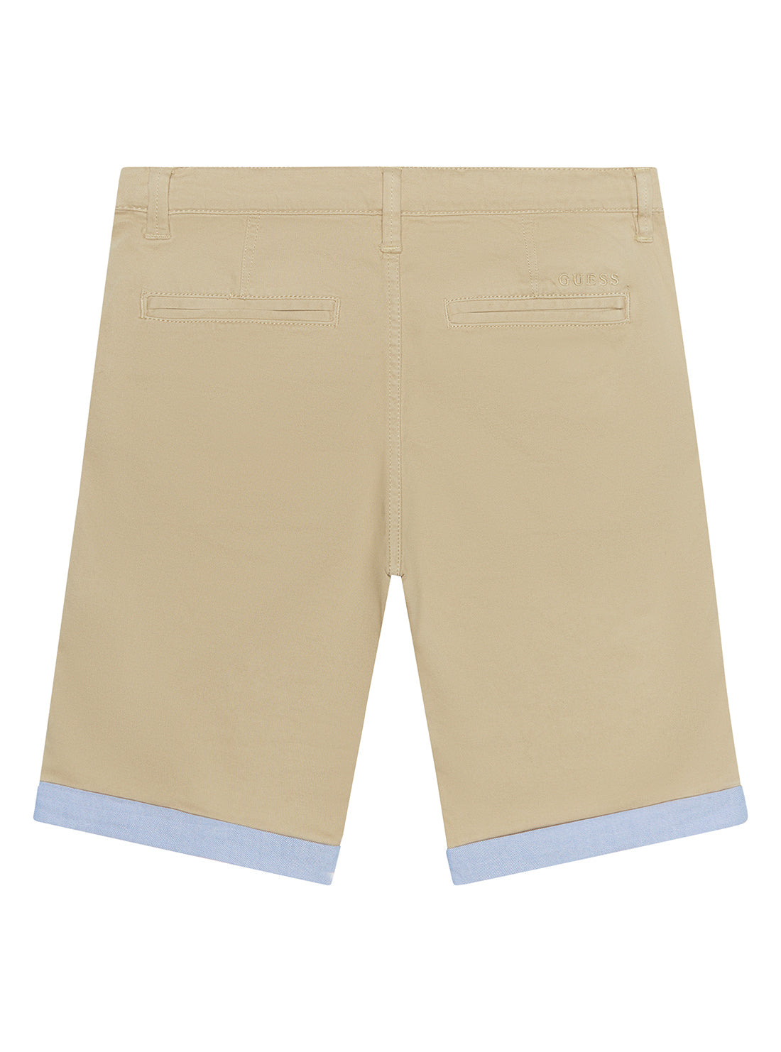 GUESS Little Boy Sand Sateen Chino Shorts (2-7) N2RD02WEHD0 Back View