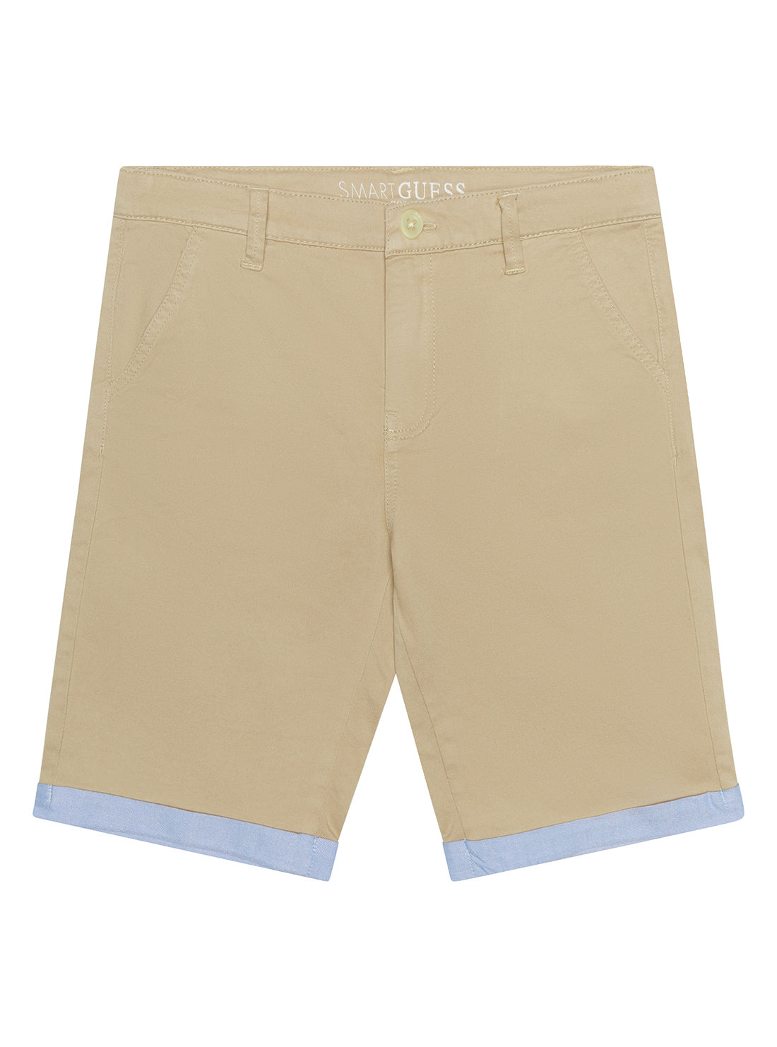 GUESS Little Boy Sand Sateen Chino Shorts (2-7) N2RD02WEHD0 Front View
