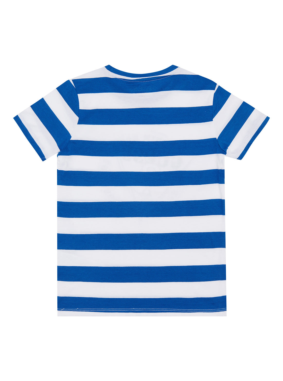 White Navy Stripe Logo T-Shirt (2-7)