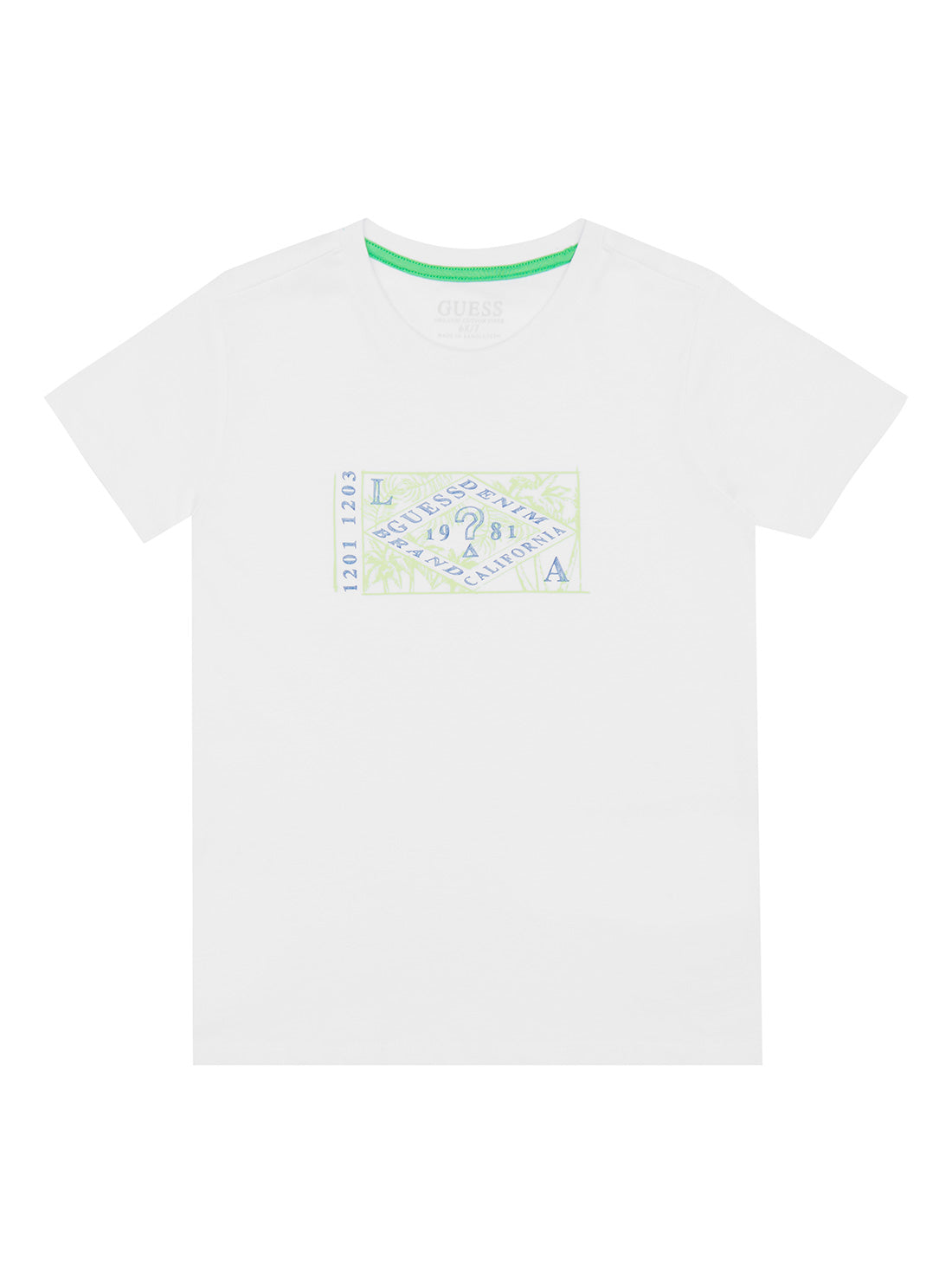GUESS Little Boy White Tree Logo T-Shirt (2-7) N2GI14K8HM0 Front View