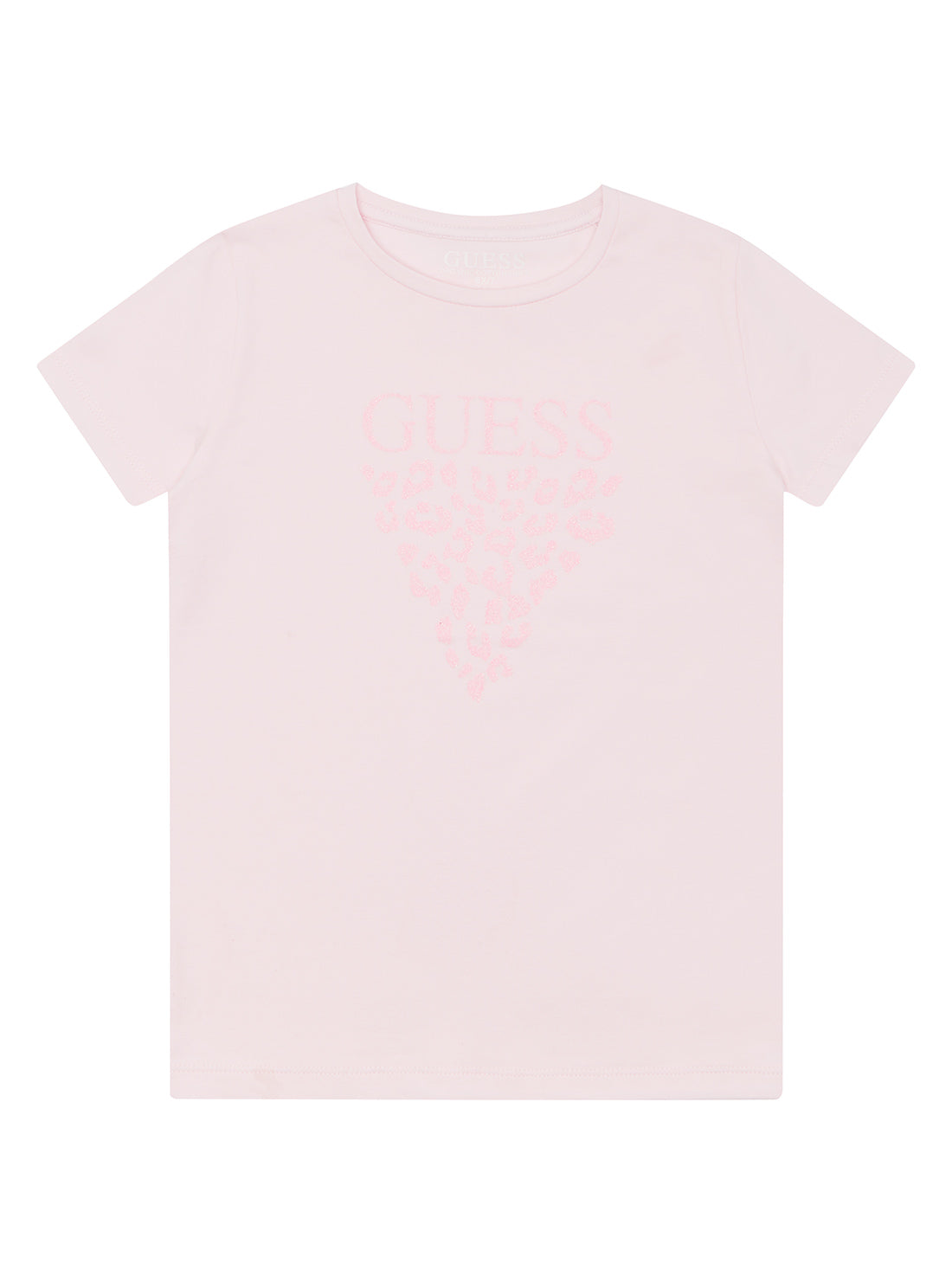GUESS Little Girl Ballet Pink Leopard Logo T-Shirt (2-7) K2YI00K6YW1 Front View