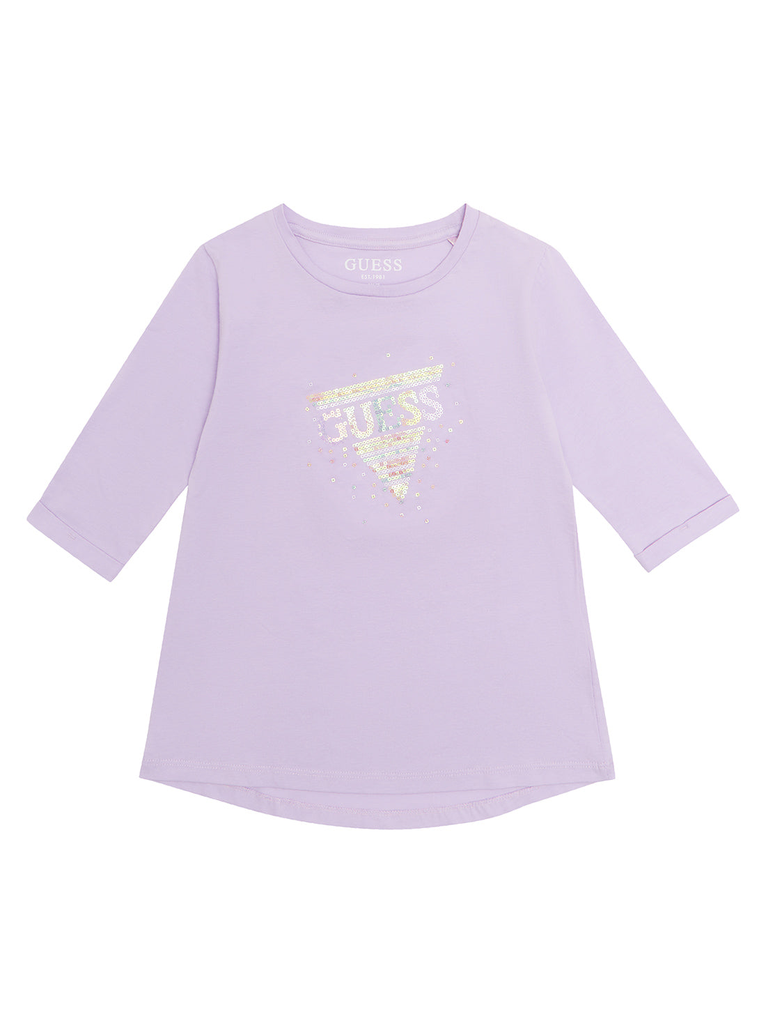 GUESS Little Girl Lilac Logo T-Shirt (2-7) K2YI17KAPO0 Front View