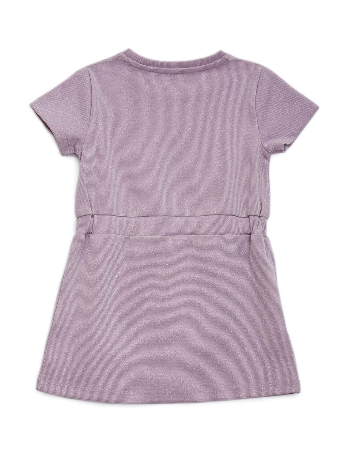 GUESS Little Girl Purple Logo Lurex Dress (2-7) K2YK11KASR0 Back View