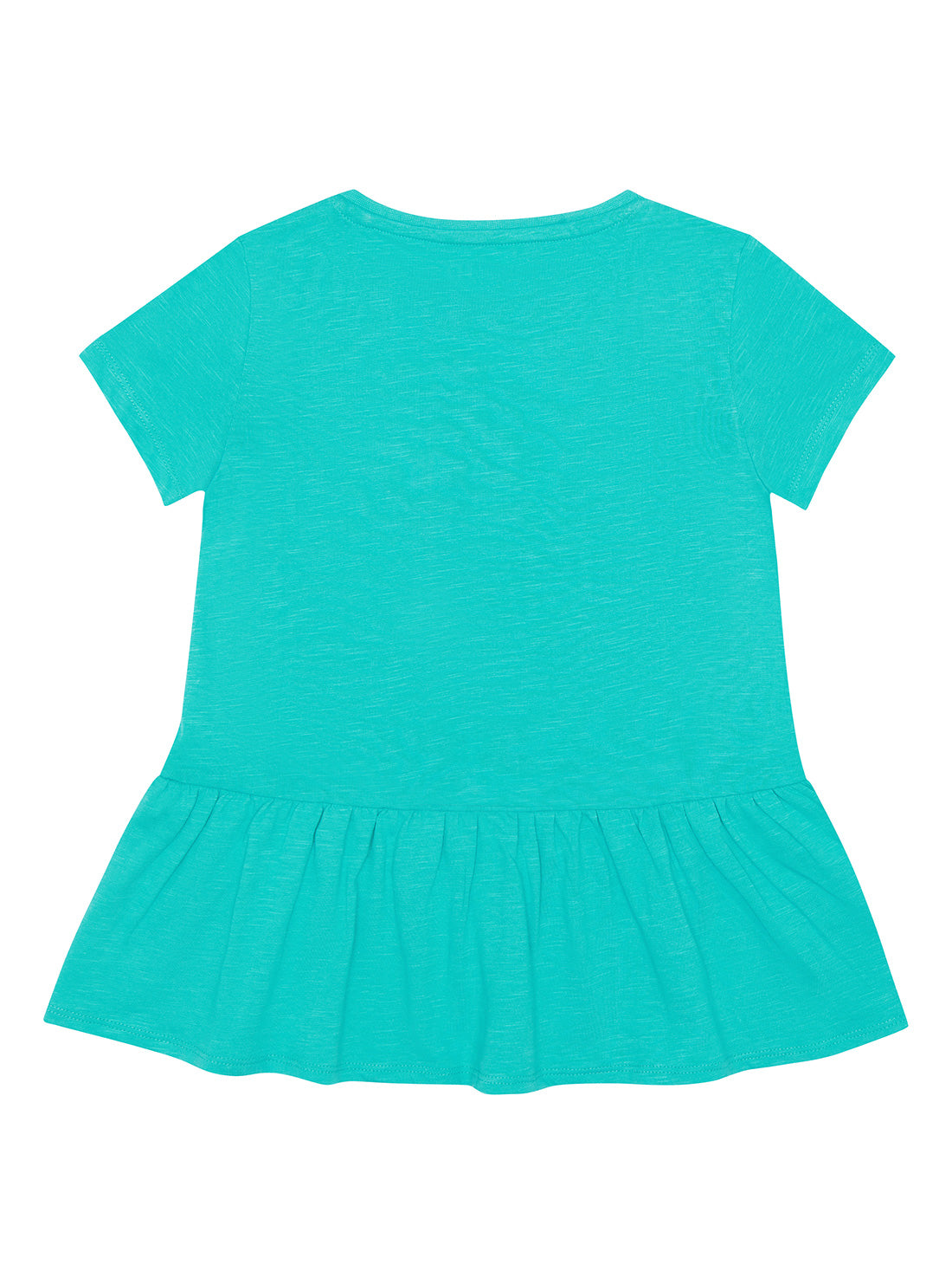 GUESS Little Girl Topaz Blue Logo T-Shirt (2-7) K2GI19K6XN1 Back View