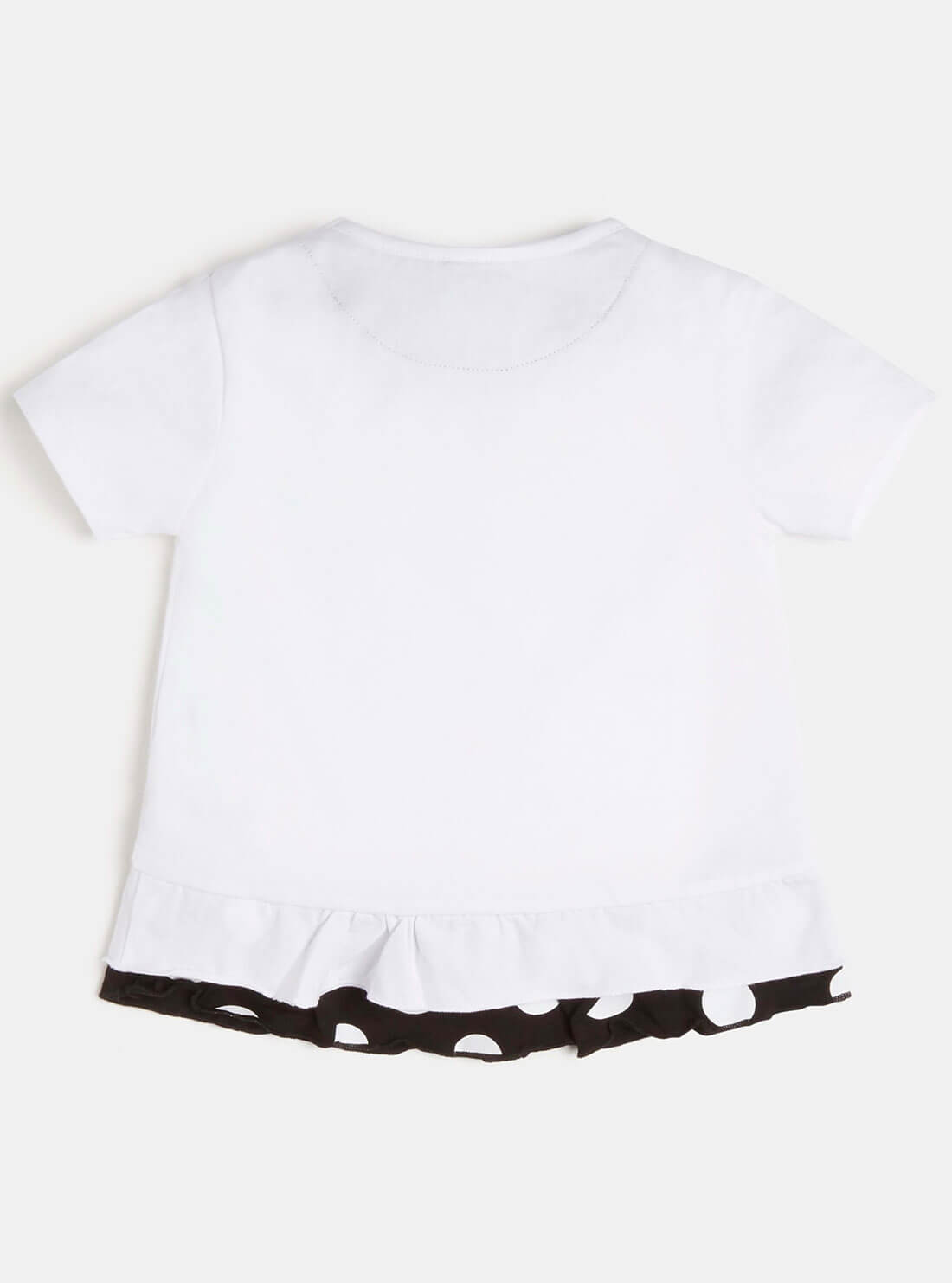 GUESS Little Girl White Heart Logo T-Shirt (2-7) Back View