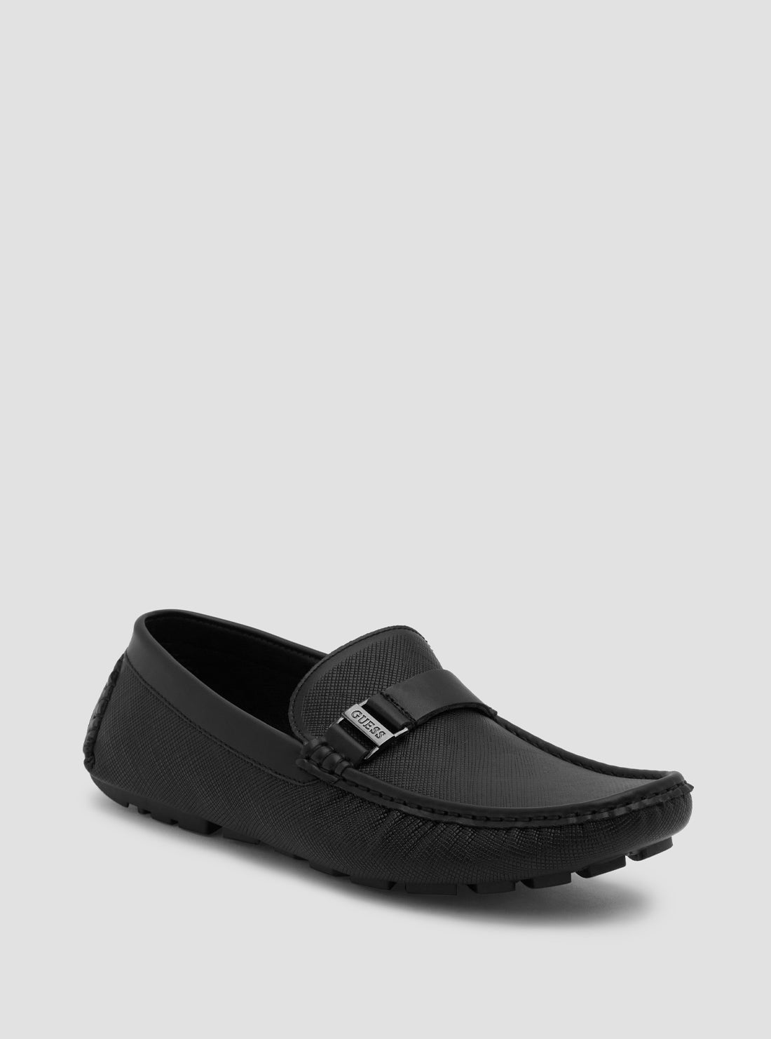 GUESS Men's Black Amadeo Loafers AMADEO2 Front View