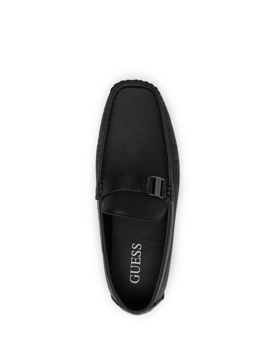 GUESS Men's Black Amadeo Loafers AMADEO2 Top View