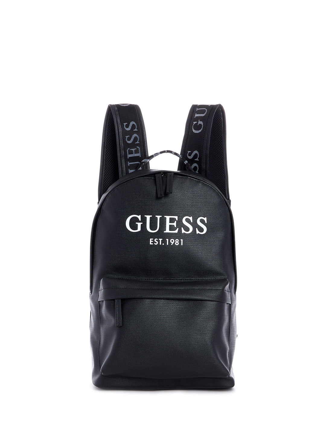 GUESS Men's Black Logo Outfitter Backpack VY753598 Front View