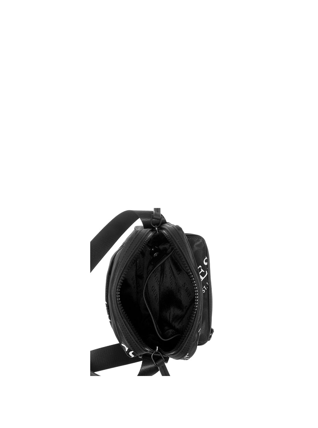 GUESS Men's Black Originals Logo Camera Bag TL703191 Inside View