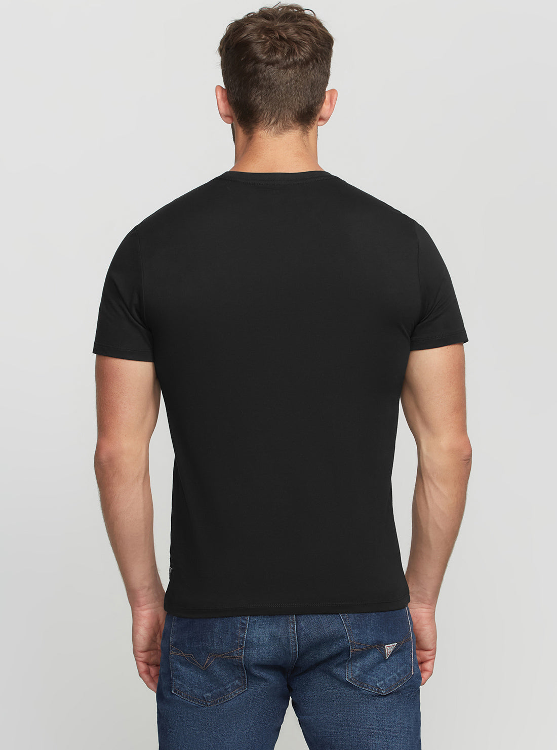 GUESS Men's Eco Black LA Cali Logo T-Shirt M2BI76K9RM4 Back View