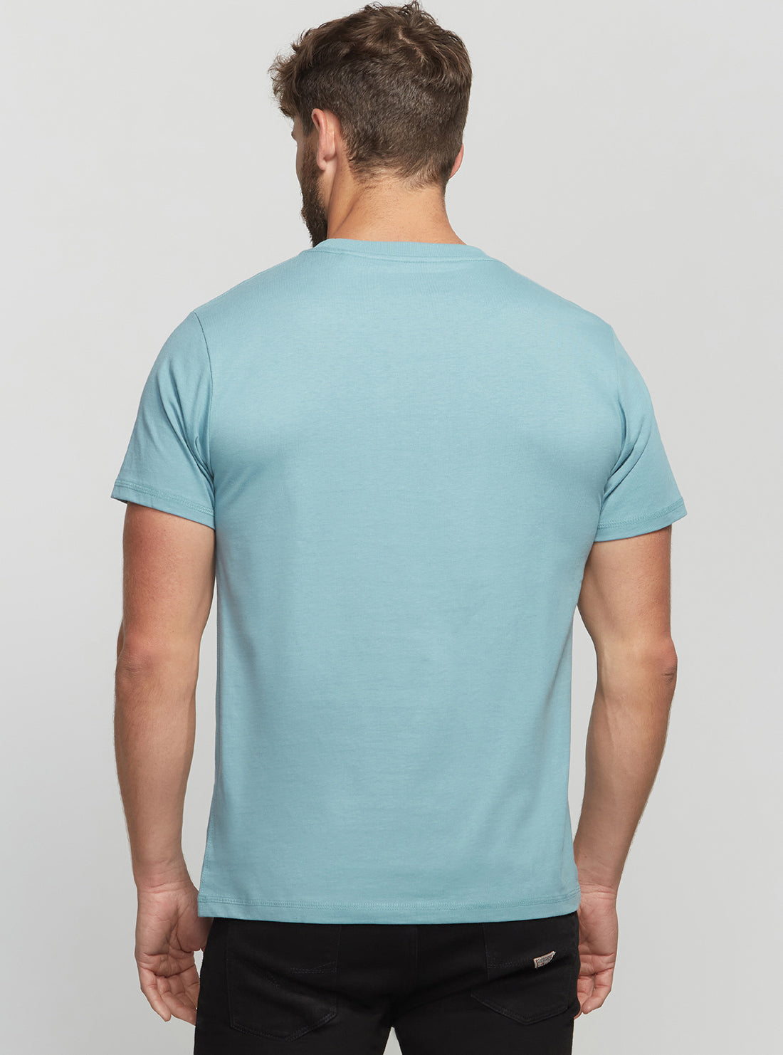 GUESS Men's Eco Blue Gad Logo T-Shirt M2BI33K8FQ4 Back View