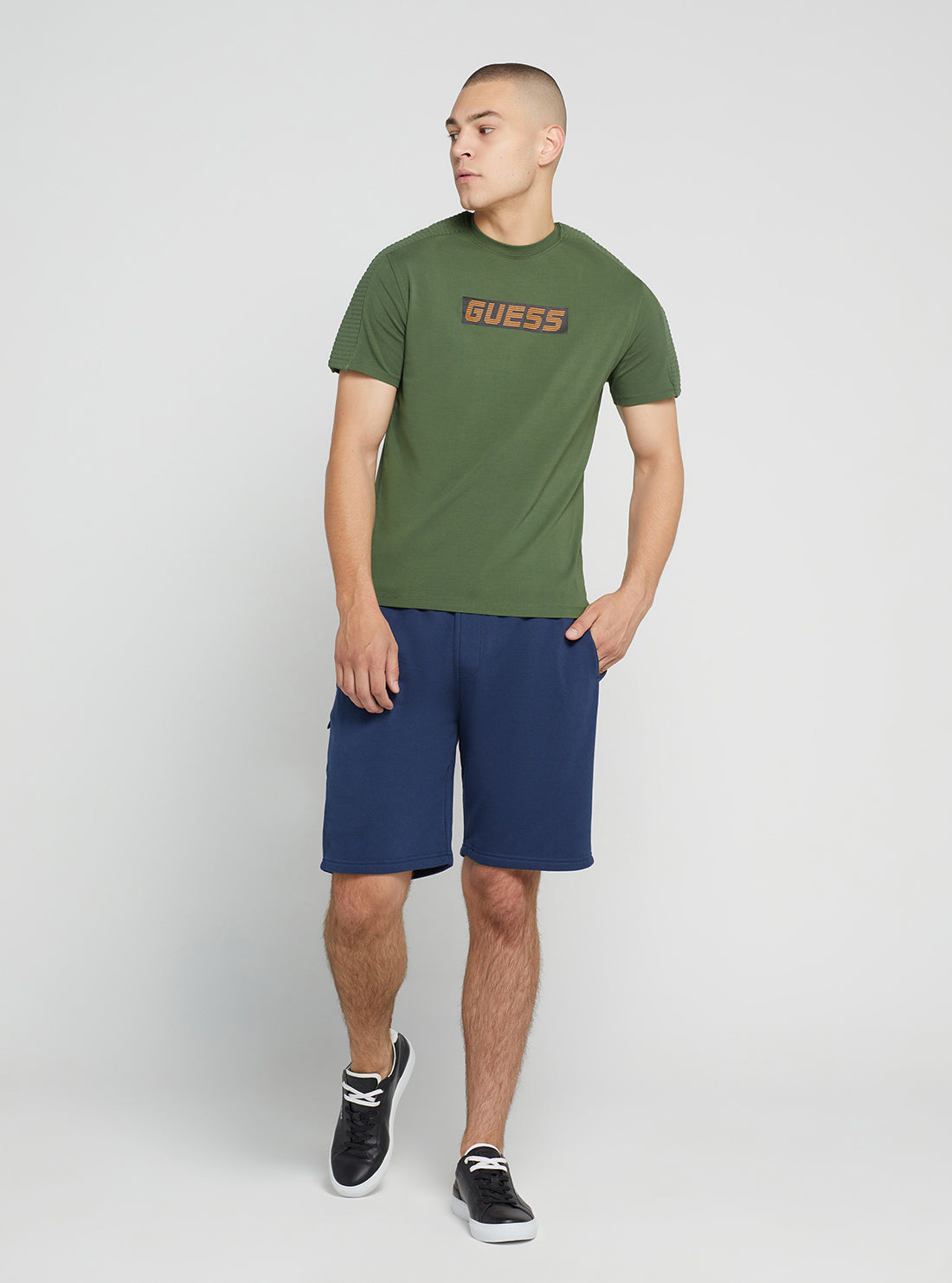 GUESS Men's Eco Green Camron Logo Active T-Shirt Z2BI02J1314 Full View