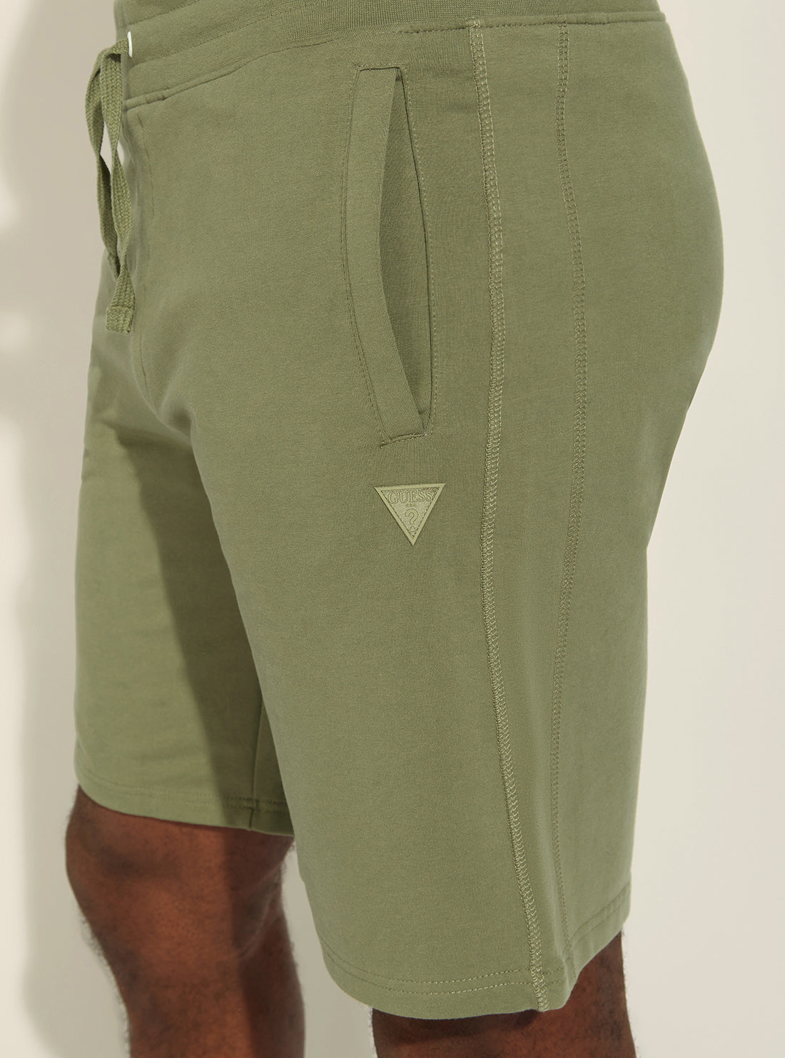 GUESS Men's Eco Green Livio Relaxed Fit Shorts M2GD06K6ZS1 Detail View