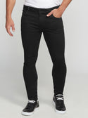 GUESS Men's Eco Low-Rise Slim Chris Denim Jeans In Carry Black Wash M2YA27D4Q51 Front View