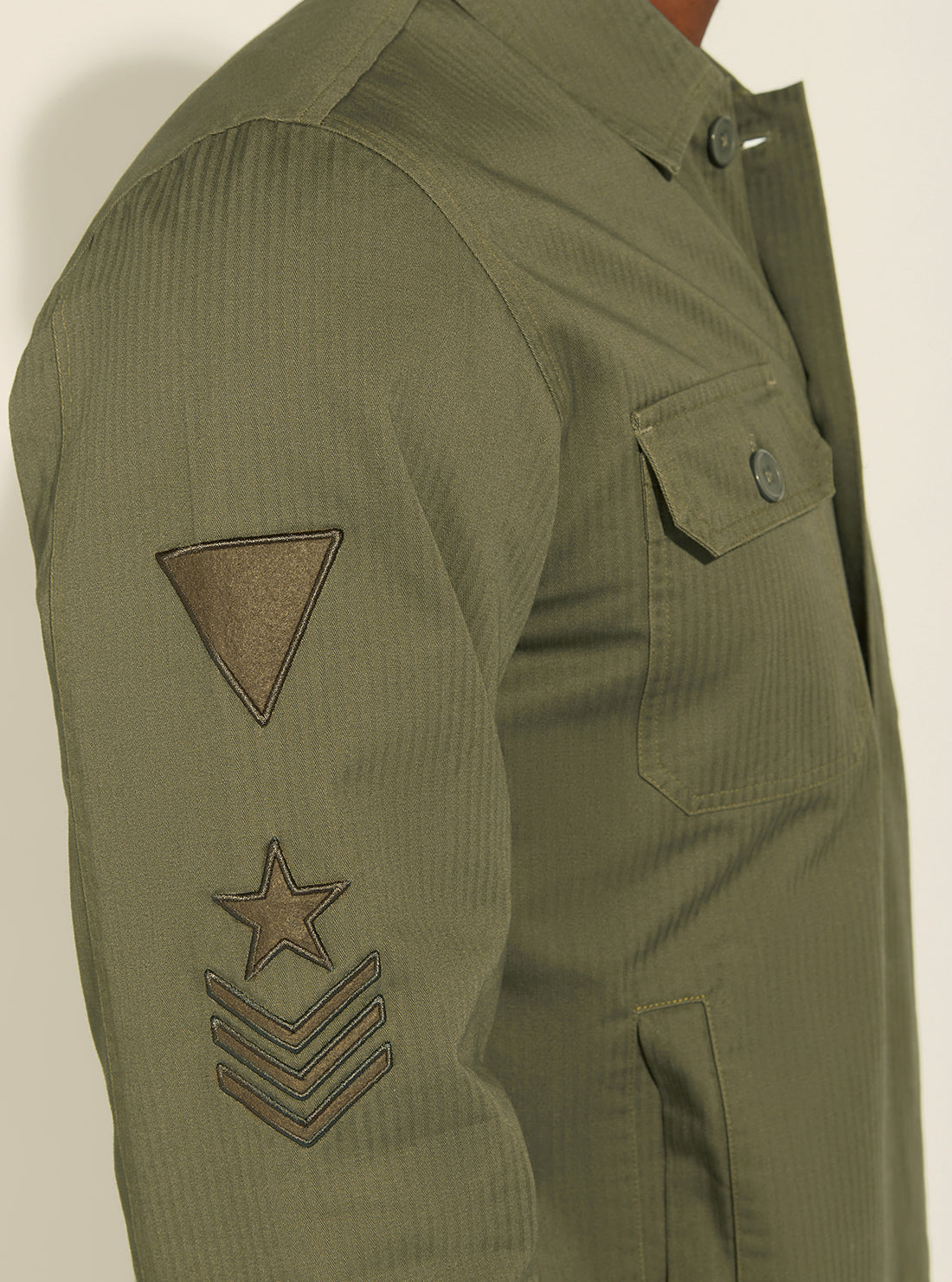 Green Canteen Vintage Army Shirt Jacket