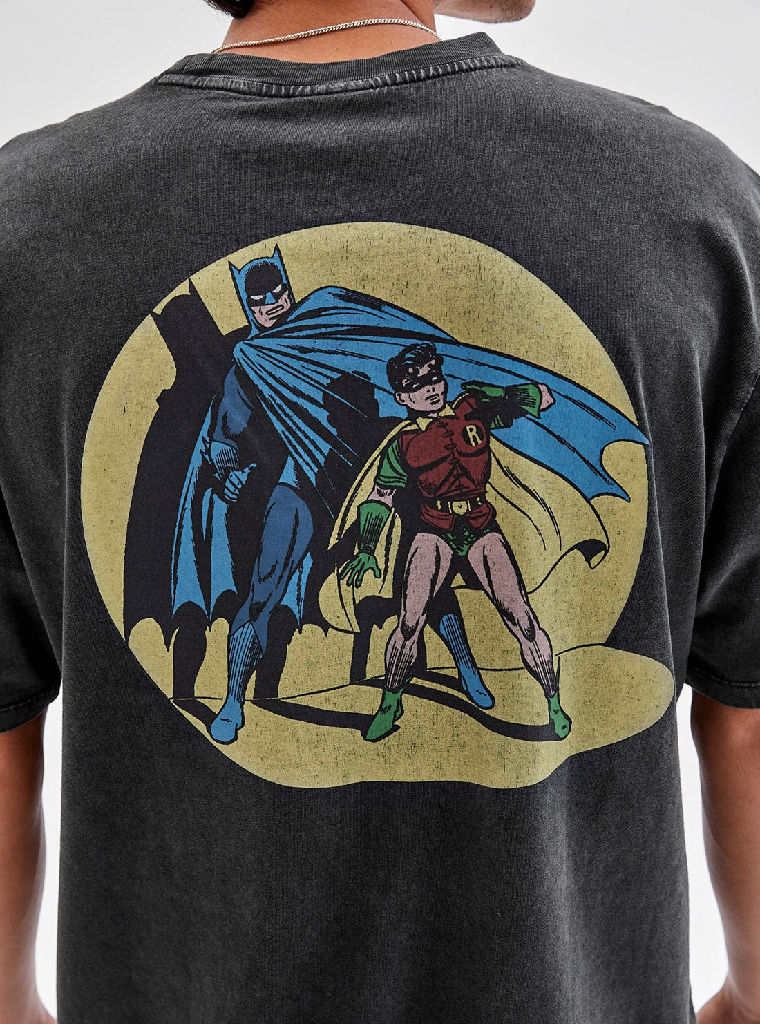 GUESS Men's Guess Originals x Batman Black Spotlight T-Shirt M2BI12K9XF3 Detail View