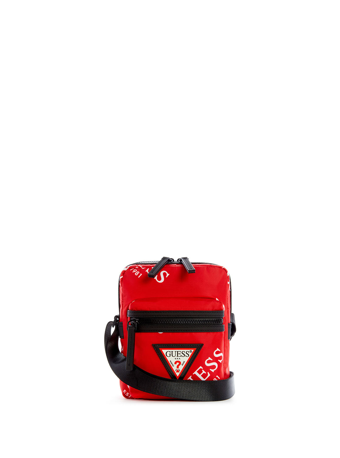 GUESS Men's Red Originals Logo Camera Bag TL703191 Front View