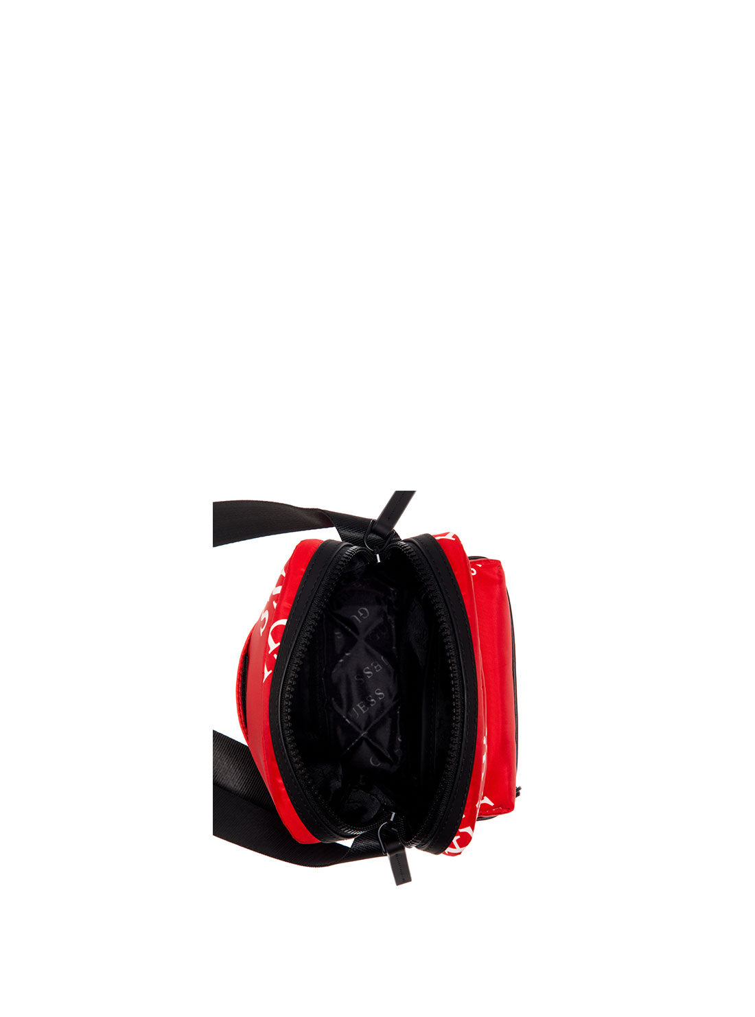 GUESS Men's Red Originals Logo Camera Bag TL703191 Inside View