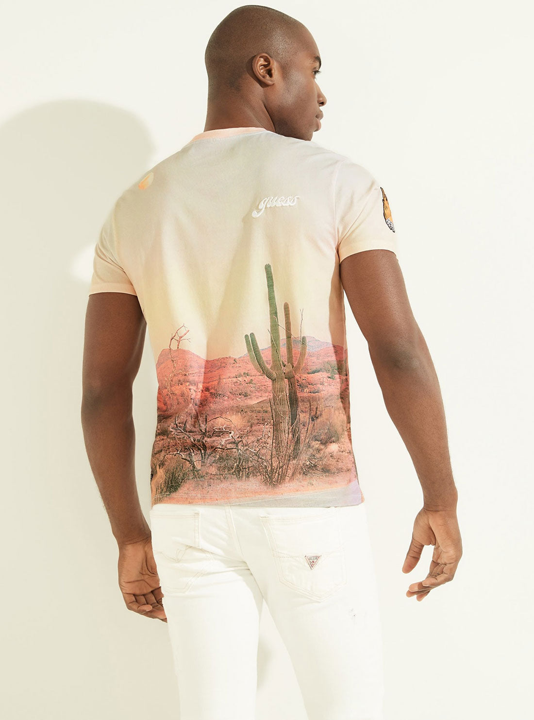 White Multi Desert Sunset T-Shirt